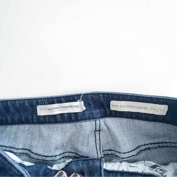 Anthropologie Pilcro High-Rise Denim Leggings Dark Blue Wash Jeans Women's 27 - Picture 6 of 12
